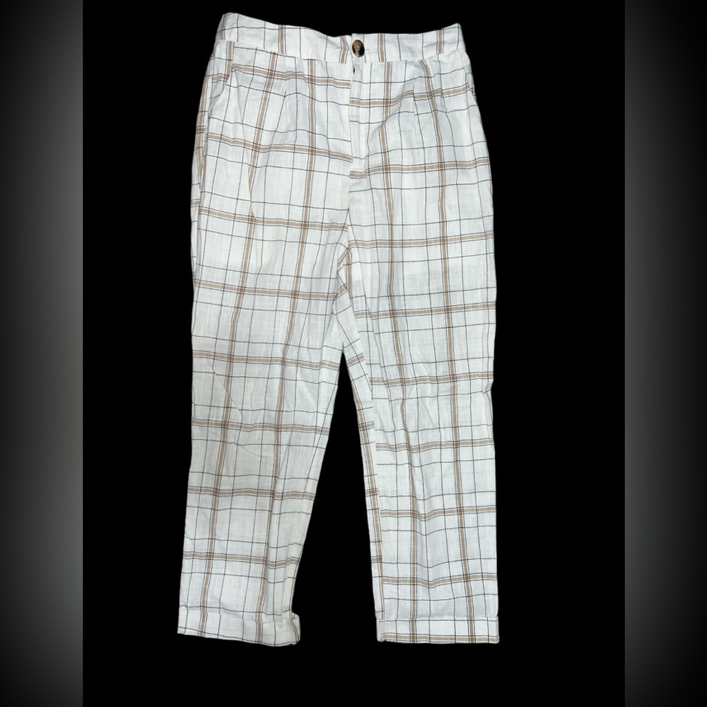 V ERY J | WOMENS PLAID POCKETED COTTON PANTS